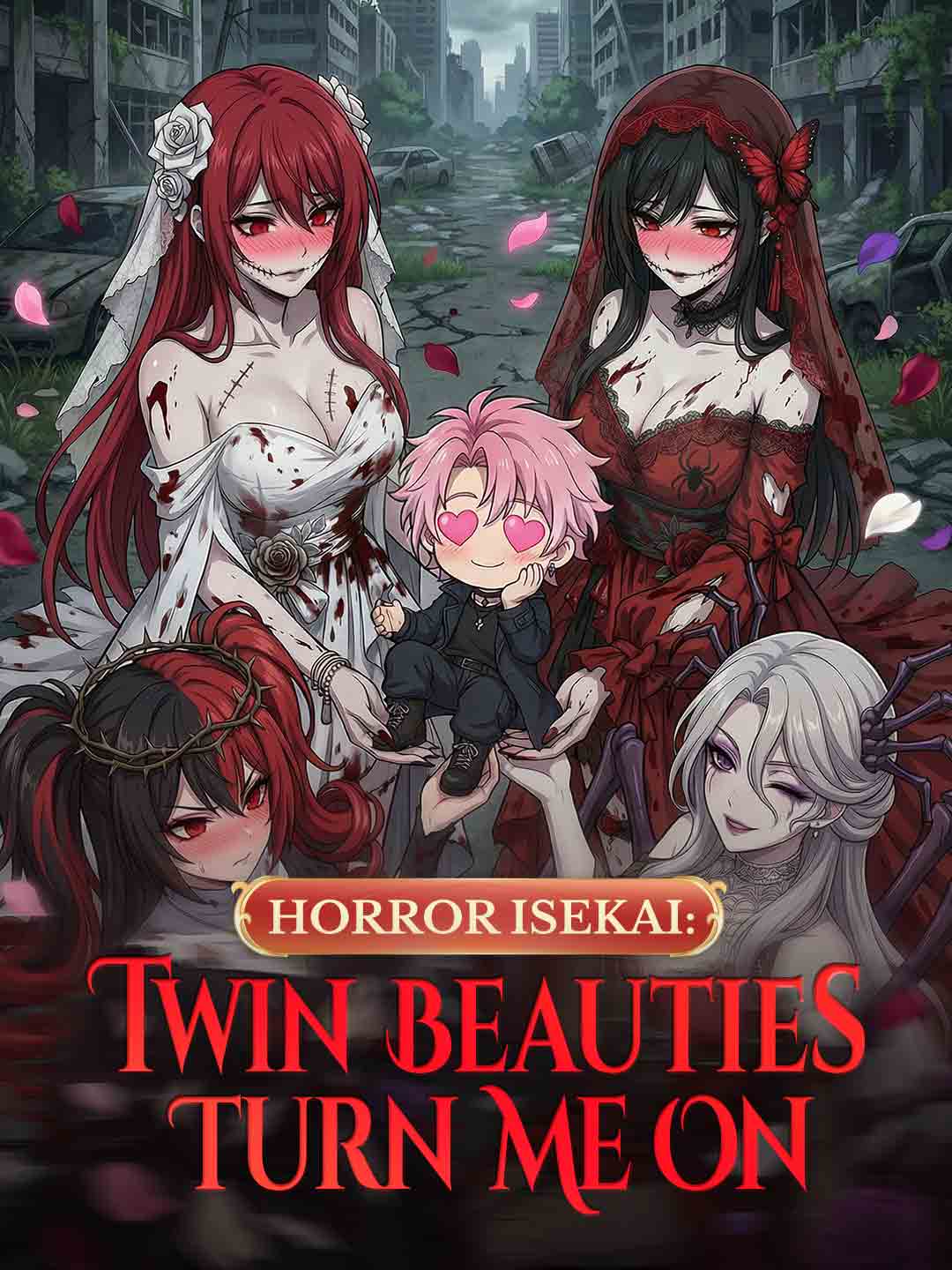 Horror Isekai: Twin Beauties Turn Me On cover art