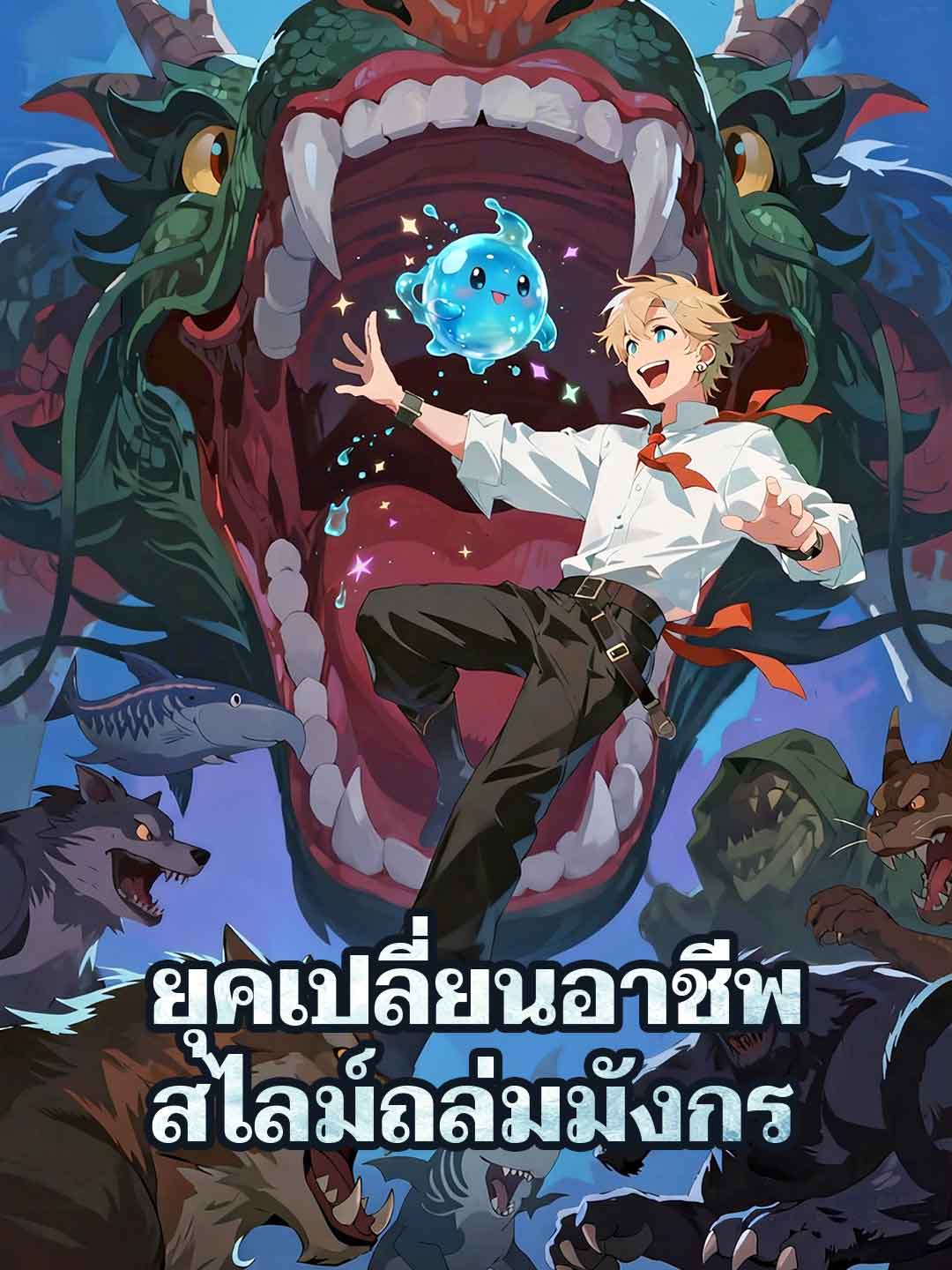 โปสเตอร์ ยุคเปลี่ยนอาชีพ สไลม์ถล่มมังกร